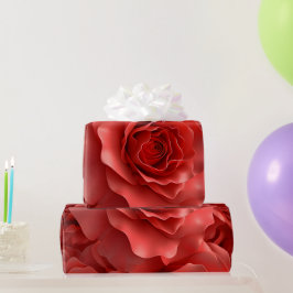 3D-Rote Rosen Nahtloses Muster - Valentinstag Geschenkpapier