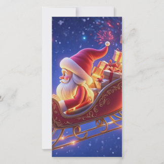 3D Santa Claus Christmas Greeting Card – Festive H Feiertagskarte