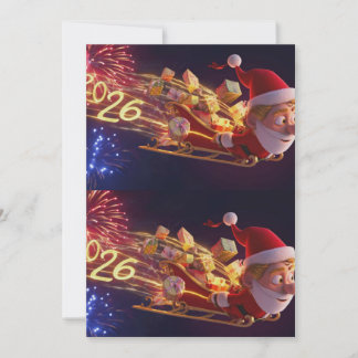 3D Santa Claus Christmas Greeting Card – Festive H Feiertagskarte