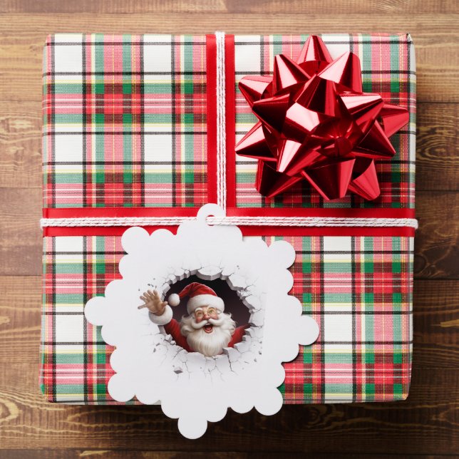 3D Santa Ornament Karte (Insitu (Geschenk))