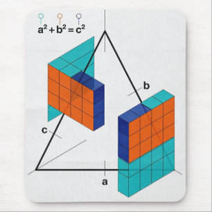 3D-Satz-des-Pythagoras-Math-Mauspad Mousepad