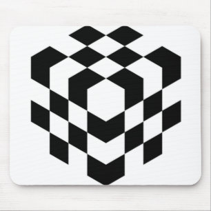 3D-Schachbrettwürfel Mousepad