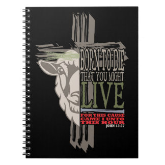 3D-Schattenkreuz opfliches Lamm Geboren Die Notizblock