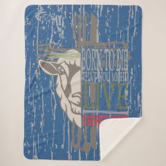 3D-Schattenkreuz opfliches Lamm Geboren Die Sherpadecke