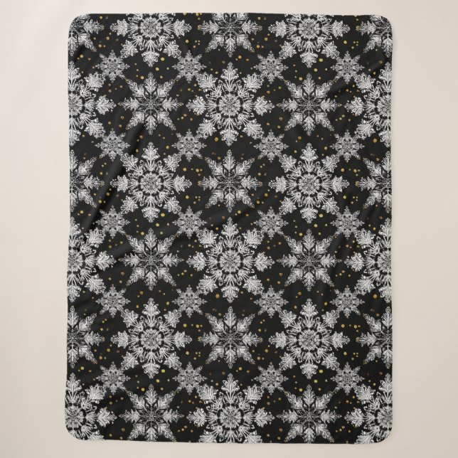 3D-Schneeflocken Sherpadecke (Vorderseite)
