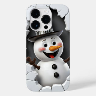 3D Schneemann Weihnachten Case-Mate iPhone 14 Pro Hülle