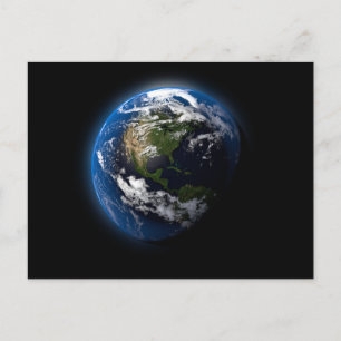 3D schöne Planet Postkarte