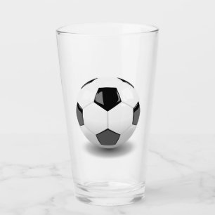 3D schöner Fußballball Glas