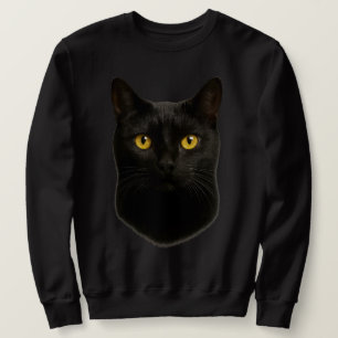 3D Schwarze Katze - Realistische Katze   Süße Katz Sweatshirt