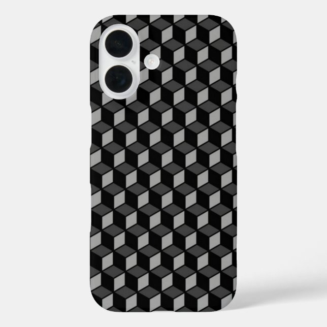 3D schwarze optische Täuschung Case-Mate iPhone Hülle (Rückseite)