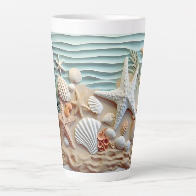3D Seashells Beach Tasse und Cups (Vorderseite)