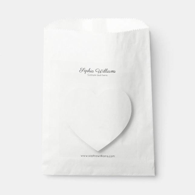 3D Shadow Herzstück minimalistisch Einkaufstasche Geschenktütchen (Vorderseite)