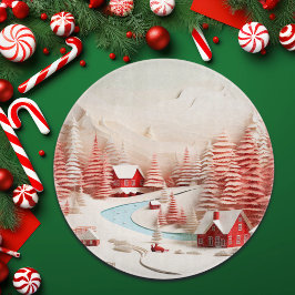 3D Skandinavische Winterlandschaft Schneidebrett