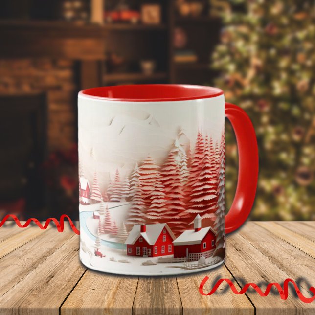 3D Skandinavische Winterlandschaft Tasse (Von Creator hochgeladen)