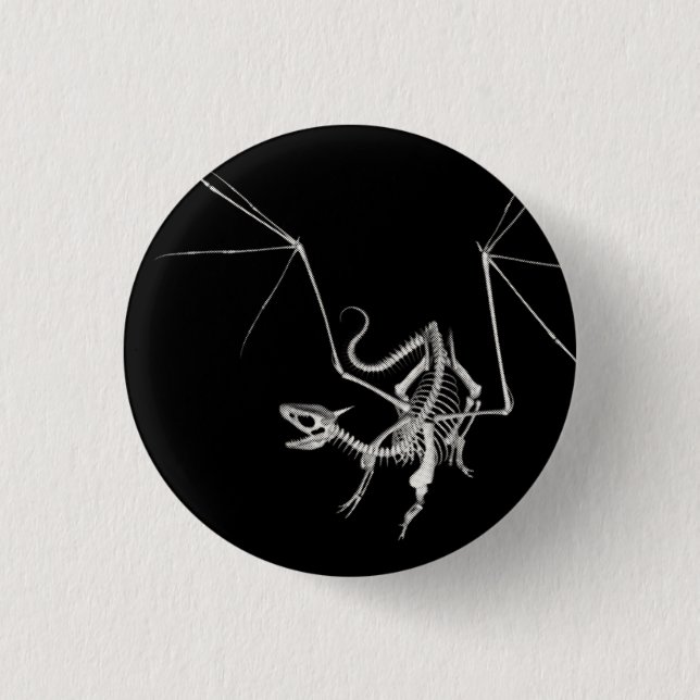 3D Skeleton Halbtondrache 4 Button (Vorderseite)