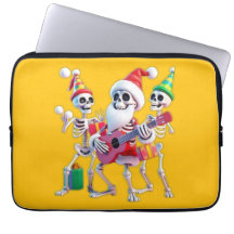 **3D-Skelett Weihnachtsmann-Party – Lustiges Skele