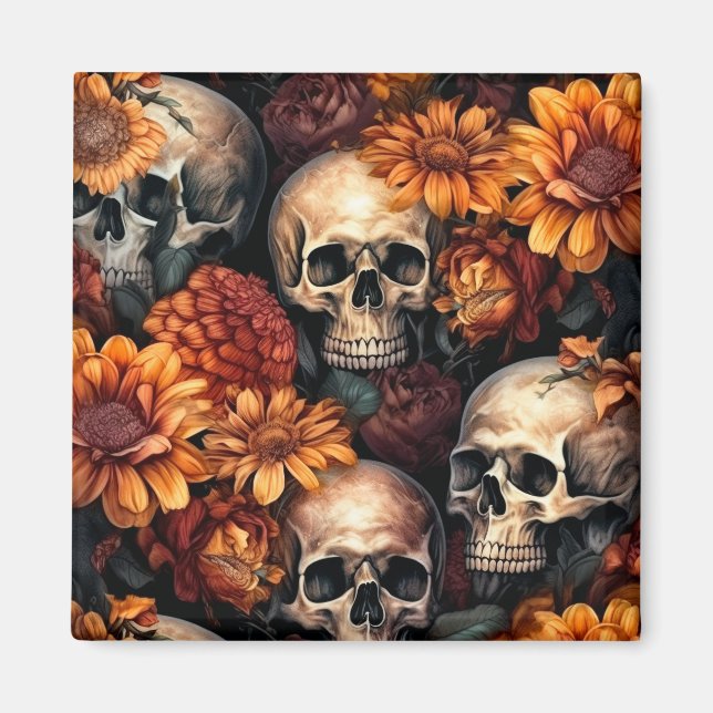 3D Skull Art Magnet (Vorne)