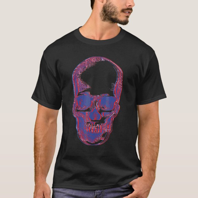 3d Skull Gothic Surreal Art T-Shirt (Vorderseite)