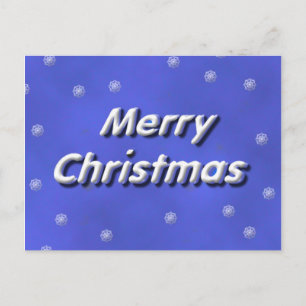 3D Snowy Frohe Weihnachtskarte Feiertagspostkarte