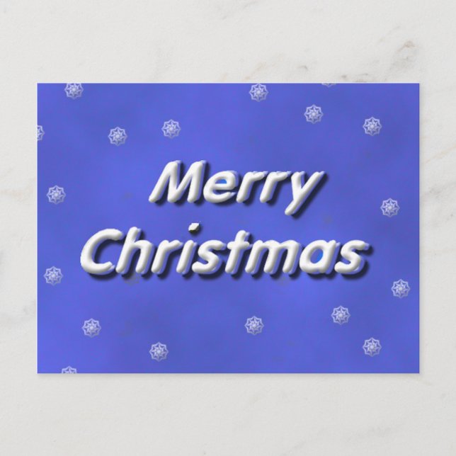 3D Snowy Frohe Weihnachtskarte Feiertagspostkarte (Vorderseite)