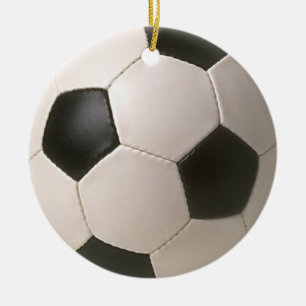 3D Soccerball Schwarz-weiß Football Keramik Ornament