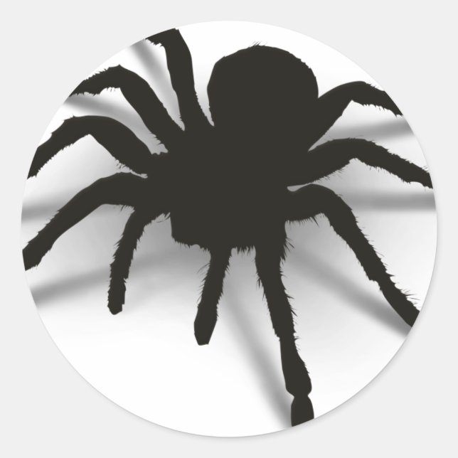 3D-Spider Runder Aufkleber (Vorderseite)