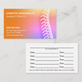 3D Spine Multicolor Chiropraktische Karte