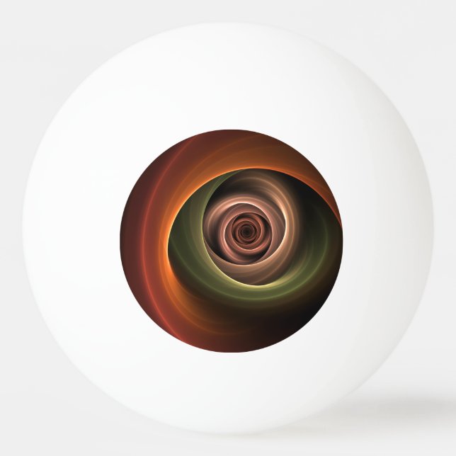 3D Spiral Abstract Warm Colors Modern Fractal Art Tischtennisball (Vorderseite)