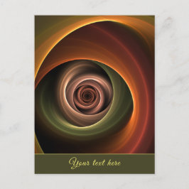 3D Spiral Abstrakt Warme Farben Moderner Fraktal T Feiertagspostkarte