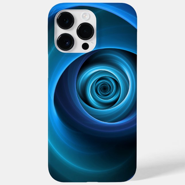 3D Spiralblau Farben Modernes Abstraktes Fraktal K Case-Mate iPhone Hülle (Rückseite)