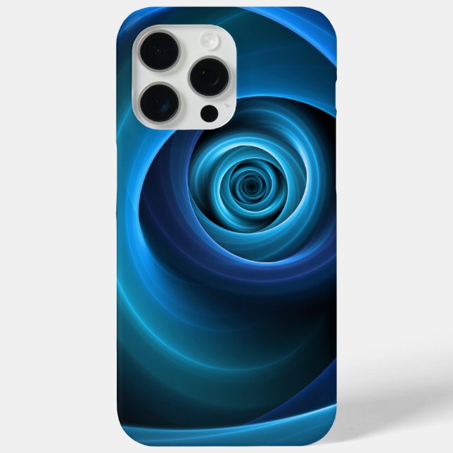 3D Spiralblau Farben Modernes Abstraktes Fraktal K Case-Mate iPhone Hülle (Rückseite)