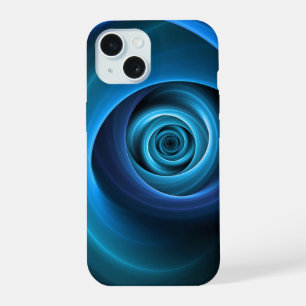 3D Spiralblau Farben Modernes Abstraktes Fraktal K iPhone 15 Hülle