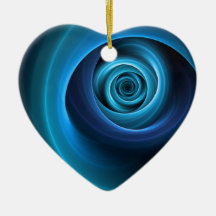 3D Spiralblau Farben Modernes Abstraktes Fraktal K