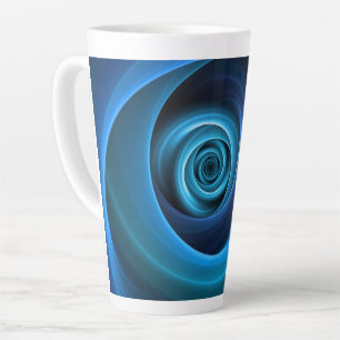 3D Spiralblau Farben Modernes Abstraktes Fraktal K Milchtasse