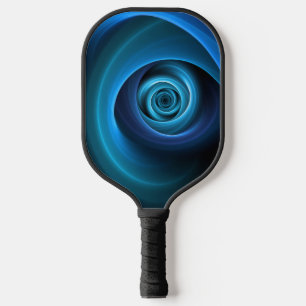 3D Spiralblau Farben Modernes Abstraktes Fraktal K Pickleball Schläger