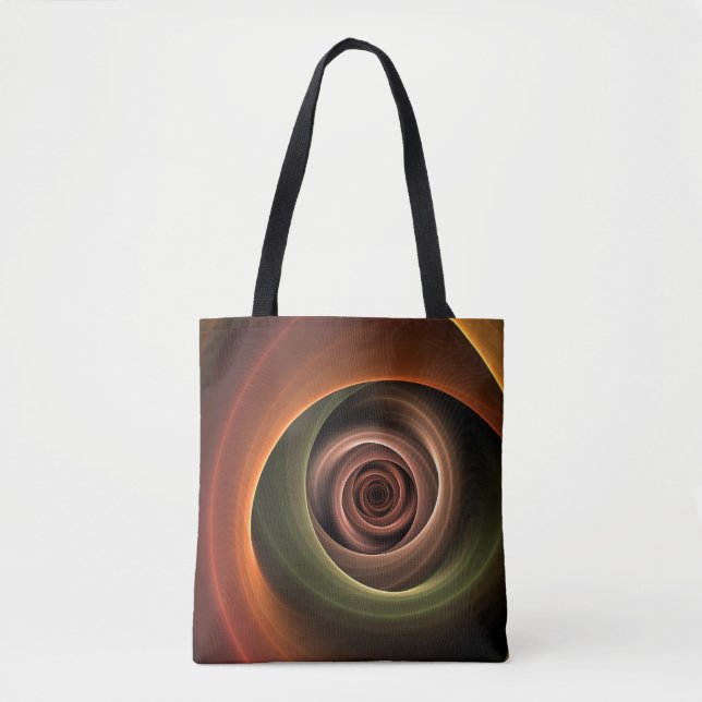 3D Spirale Abstrakt Warme Farben Modernes Fraktal  (Vorderseite)