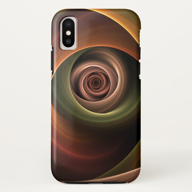 3D Spirale Abstrakt Warme Farben Modernes Fraktal  Case-Mate iPhone Hülle (Rückseite)