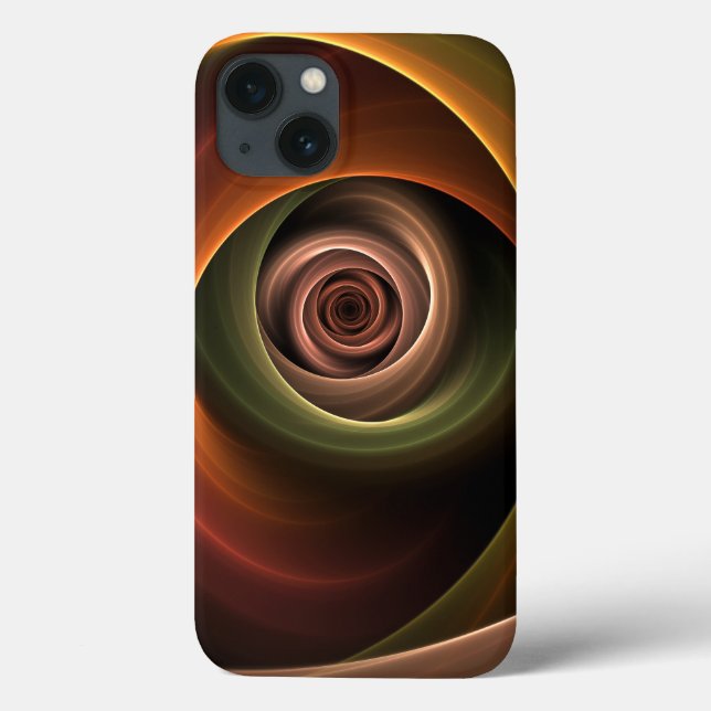 3D Spirale Abstrakt Warme Farben Modernes Fraktal  Case-Mate iPhone Hülle (Rückseite)