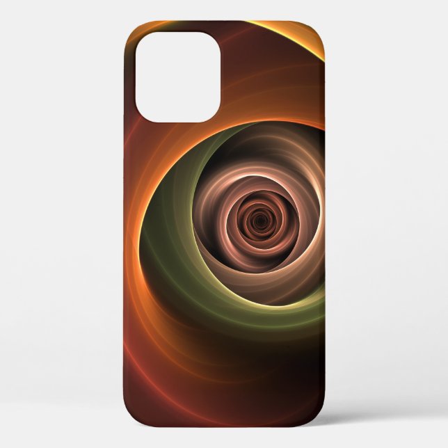 3D Spirale Abstrakt Warme Farben Modernes Fraktal  Case-Mate iPhone Hülle (Rückseite)
