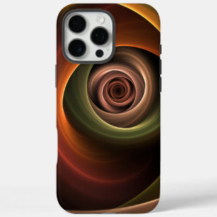 3D Spirale Abstrakt Warme Farben Modernes Fraktal iPhone 16 Pro Max Hülle