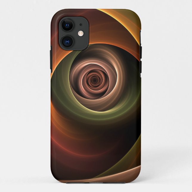 3D Spirale Abstrakt Warme Farben Modernes Fraktal  Case-Mate iPhone Hülle (Rückseite)