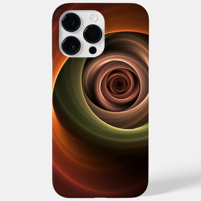 3D Spirale Abstrakt Warme Farben Modernes Fraktal  Case-Mate iPhone Hülle (Rückseite)