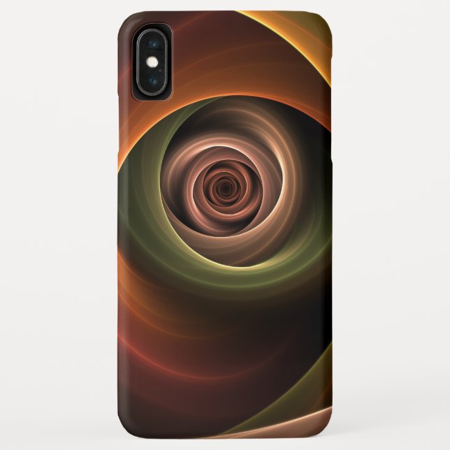 3D Spirale Abstrakt Warme Farben Modernes Fraktal  Case-Mate iPhone Hülle (Rückseite)