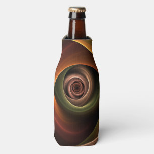 3D Spirale Abstrakt Warme Farben Modernes Fraktal Flaschenkühler