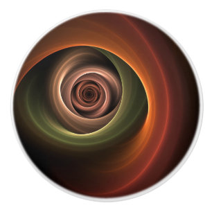 3D Spirale Abstrakt Warme Farben Modernes Fraktal Keramikknauf