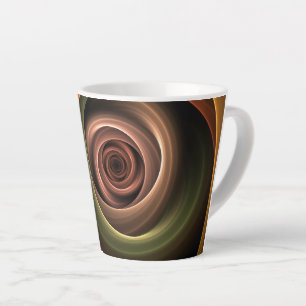 3D Spirale Abstrakt Warme Farben Modernes Fraktal Milchtasse