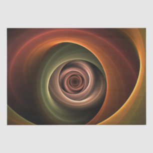 3D Spirale Abstrakt Warme Farben Modernes Fraktal Seidenpapier