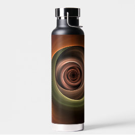 3D Spirale Abstrakt Warme Farben Modernes Fraktal  Trinkflasche