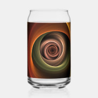 3D-Spirale Abstrakte Warme Farben Moderne Fraktal-