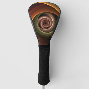 3D-Spirale Abstrakte warme Farben moderne Fraktal- Golf Headcover